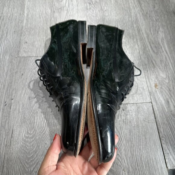 Mezlan Broadway Men 11.5 Formal Tuxedo Dress Shoes Black Patent Leather Oxfords main image 5